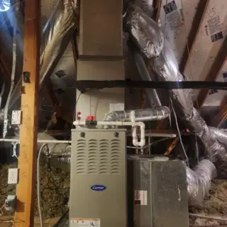 Carrier air handler in customer's attic.